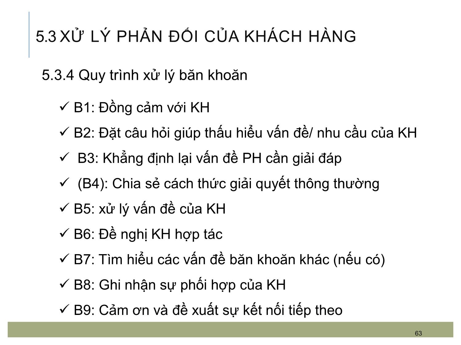 Bài giảng Kỹ năng bán hàng - Chương 5: Các kỹ năng trong chào bán sản phẩm trang 9