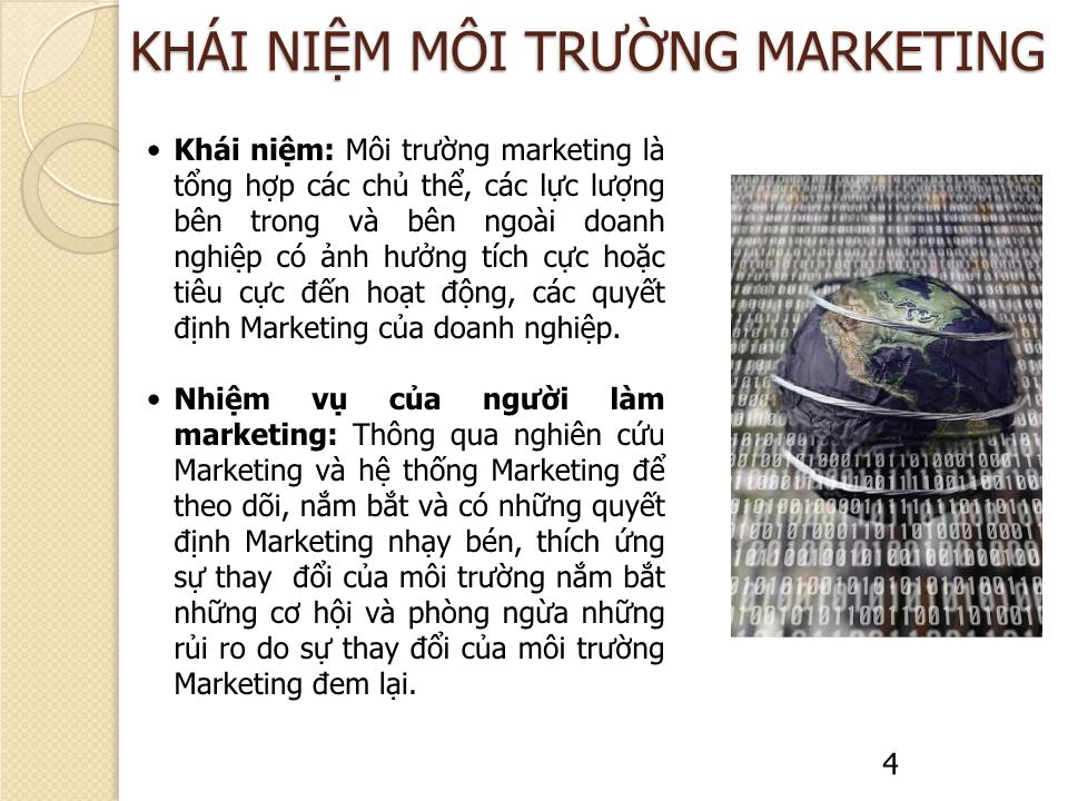 Bài giảng Marketing căn bản - Chương 3: Môi trường Marketing - Nguyễn Hoài Long trang 4