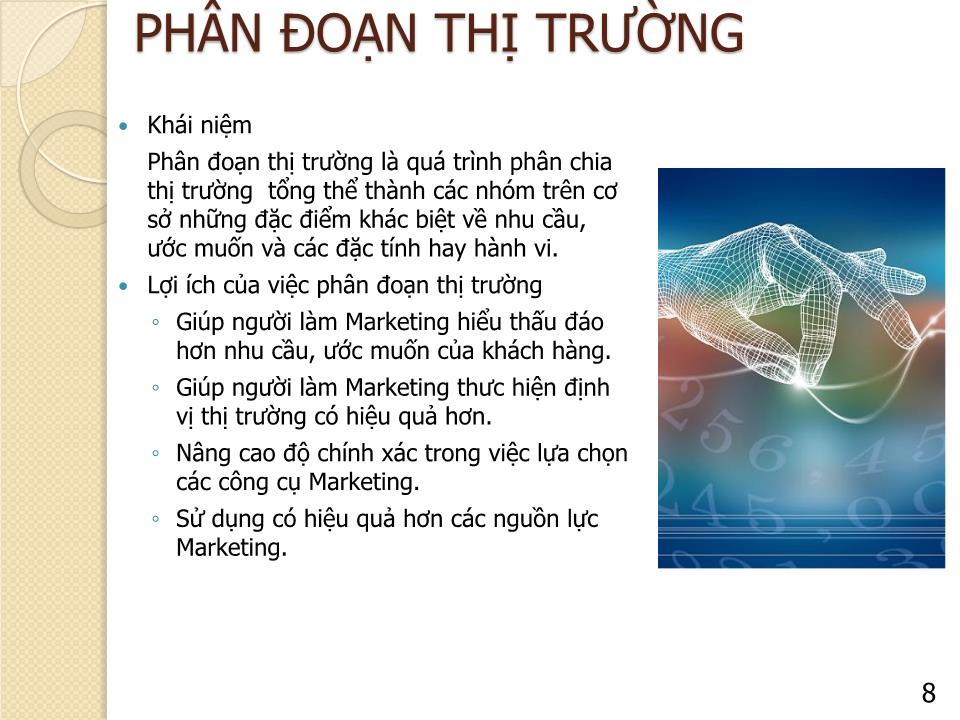 Bài giảng Marketing căn bản - Chương 5: Lựa chọn thị trường mục tiêu & định vị thị trường - Nguyễn Hoài Long trang 8