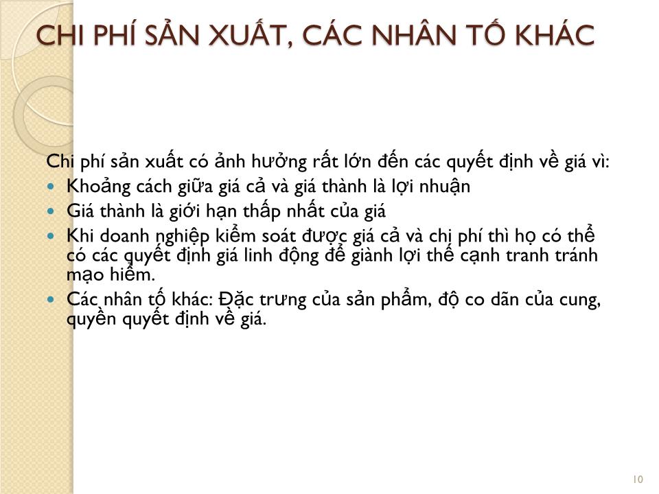 Bài giảng Marketing căn bản - Chương 8: Các quyết định về giá - Nguyễn Hoài Long trang 10