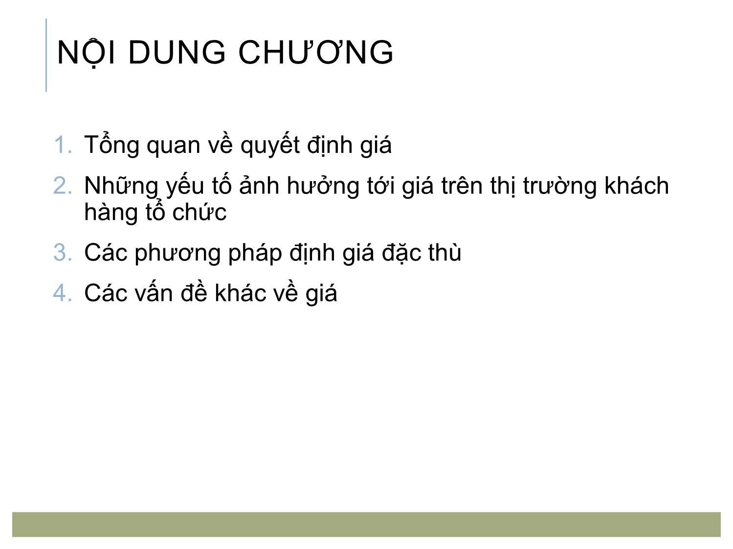 Bài giảng Marketing tới khách hàng tổ chức - Chương 5: Quyết định giá trang 3