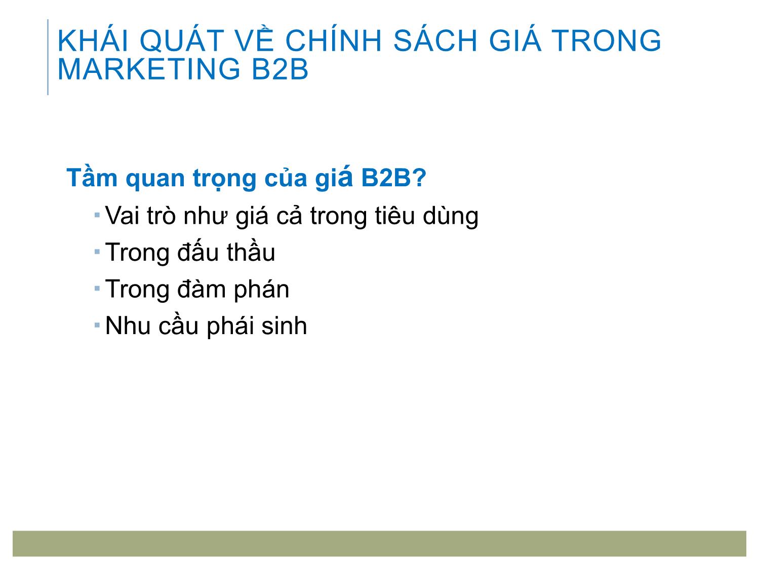 Bài giảng Marketing tới khách hàng tổ chức - Chương 5: Quyết định giá trang 5