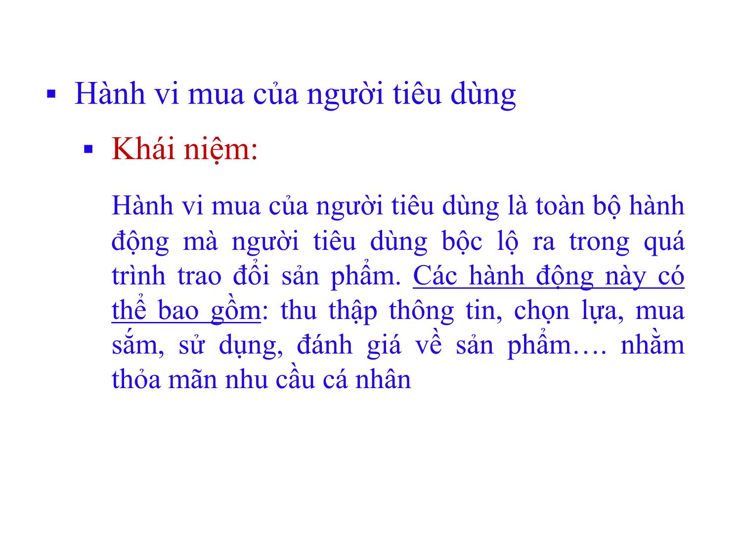 Bài giảng Quản trị marketing - Chương 4: Hành vi khách hàng trang 4