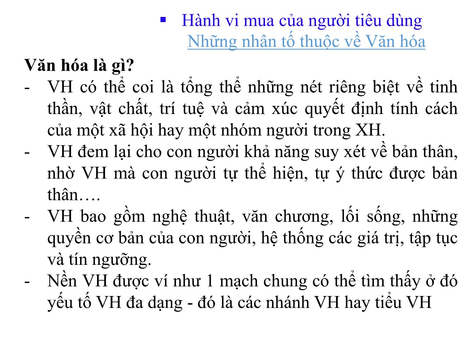 Bài giảng Quản trị marketing - Chương 4: Hành vi khách hàng trang 9