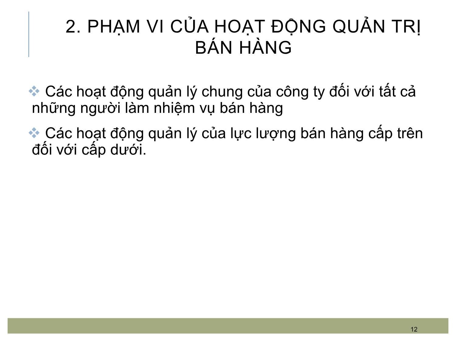 Bài giảng Quản trị bán hàng - Chương 1: Khái quát về quản trị bán hàng trang 3