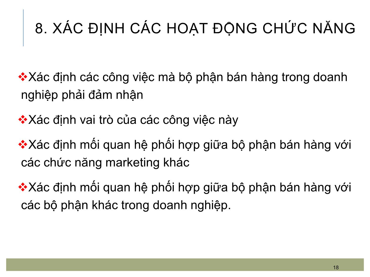 Bài giảng Quản trị bán hàng - Chương 1: Khái quát về quản trị bán hàng trang 9