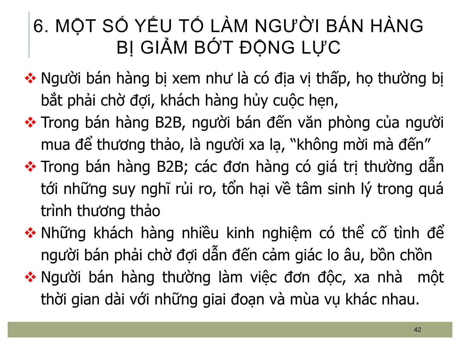 Bài giảng Quản trị bán hàng - Chương 2: Hoạt động bán hàng trang 8