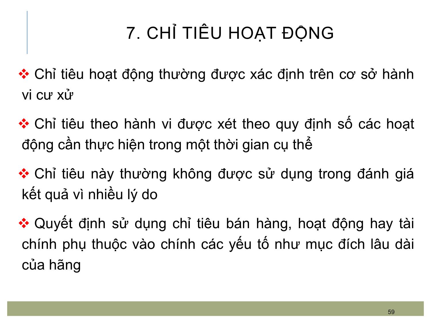 Bài giảng Quản trị bán hàng - Chương 3: Xây dựng kế hoạch và xây dựng ngân sách bán hàng trang 8