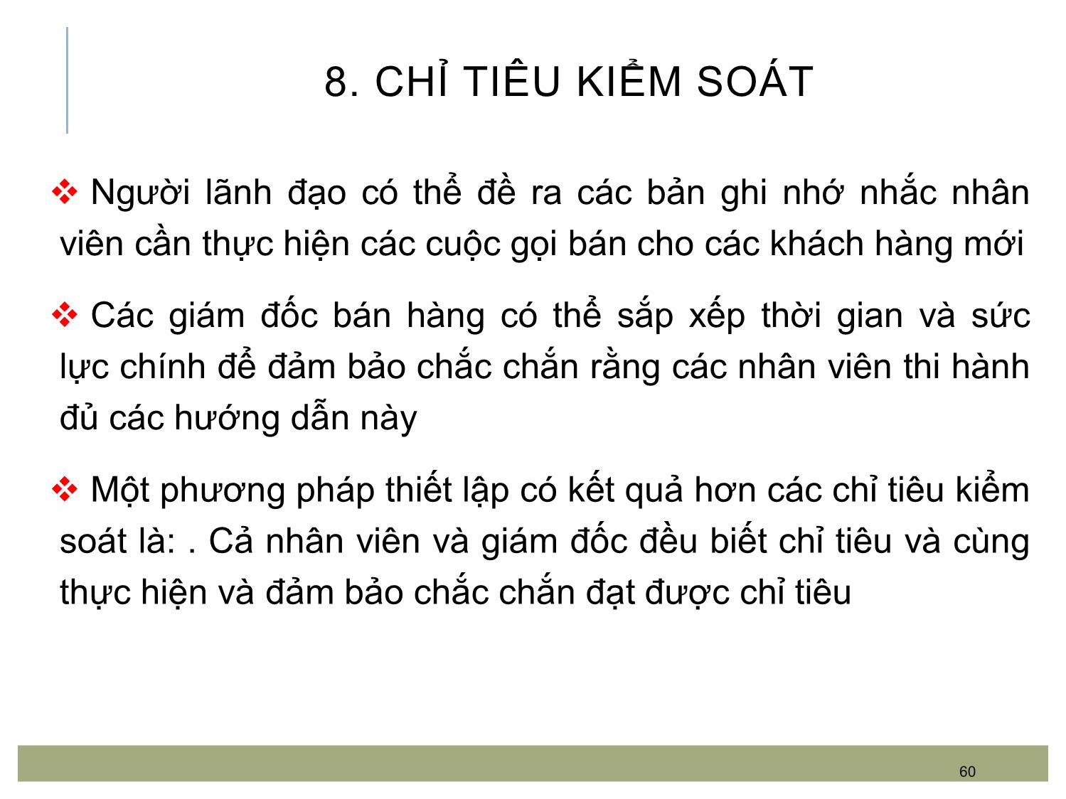 Bài giảng Quản trị bán hàng - Chương 3: Xây dựng kế hoạch và xây dựng ngân sách bán hàng trang 9