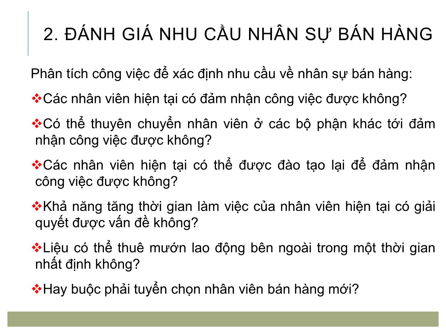 Bài giảng Quản trị bán hàng - Chương 6: Tuyển chọn lực lượng bán hàng trang 3