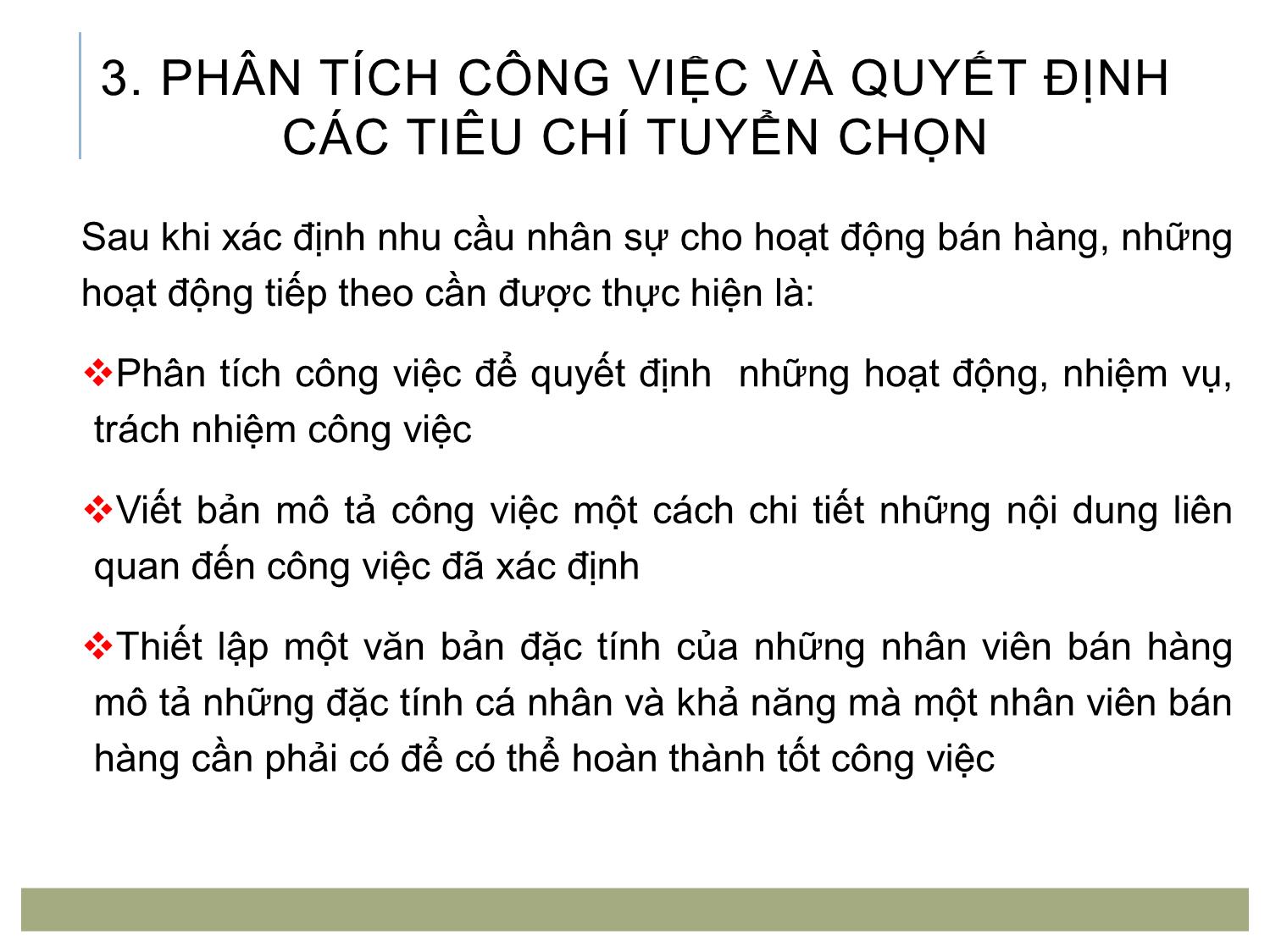 Bài giảng Quản trị bán hàng - Chương 6: Tuyển chọn lực lượng bán hàng trang 4