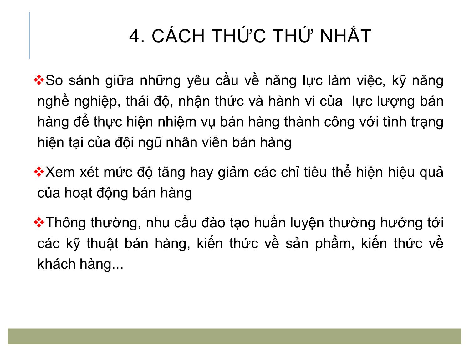 Bài giảng Quản trị bán hàng - Chương 7: Huấn luyện, đào tạo lực lượng bán hàng trang 5