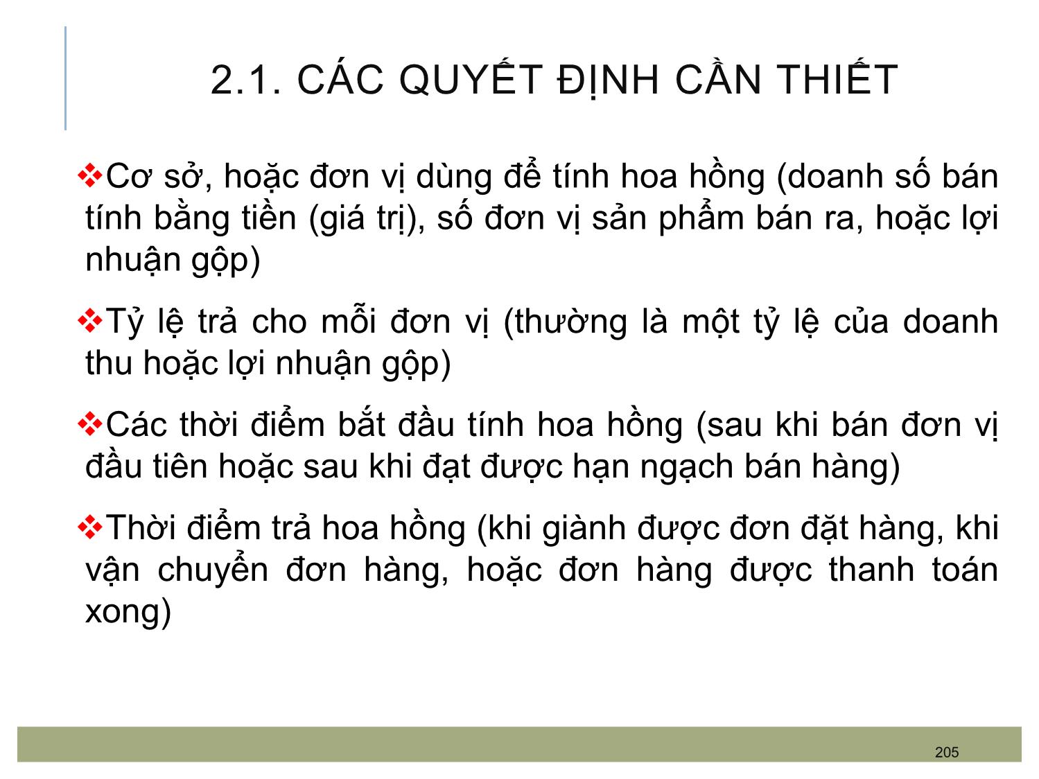 Bài giảng Quản trị bán hàng - Chương 10: Thù lao cho lực lượng bán hàng trang 4