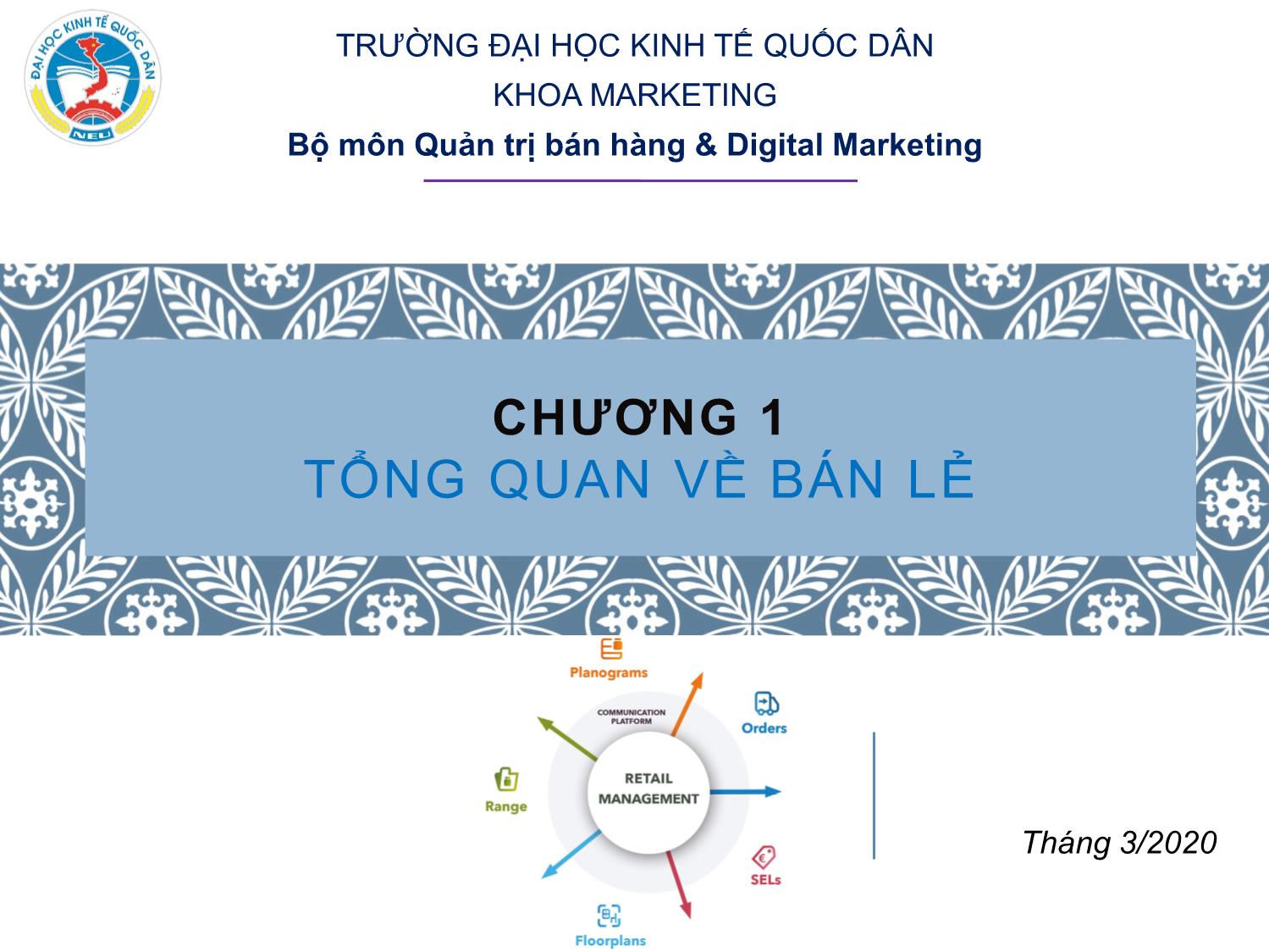 Bài giảng Quản trị bán lẻ - Chương 1: Tổng quan về bán lẻ trang 1