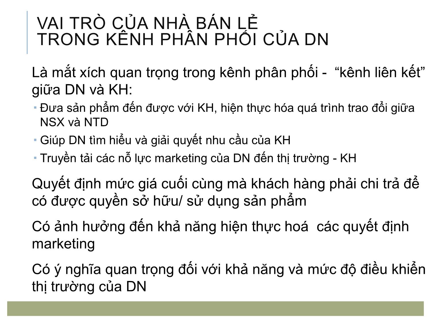 Bài giảng Quản trị bán lẻ - Chương 1: Tổng quan về bán lẻ trang 4