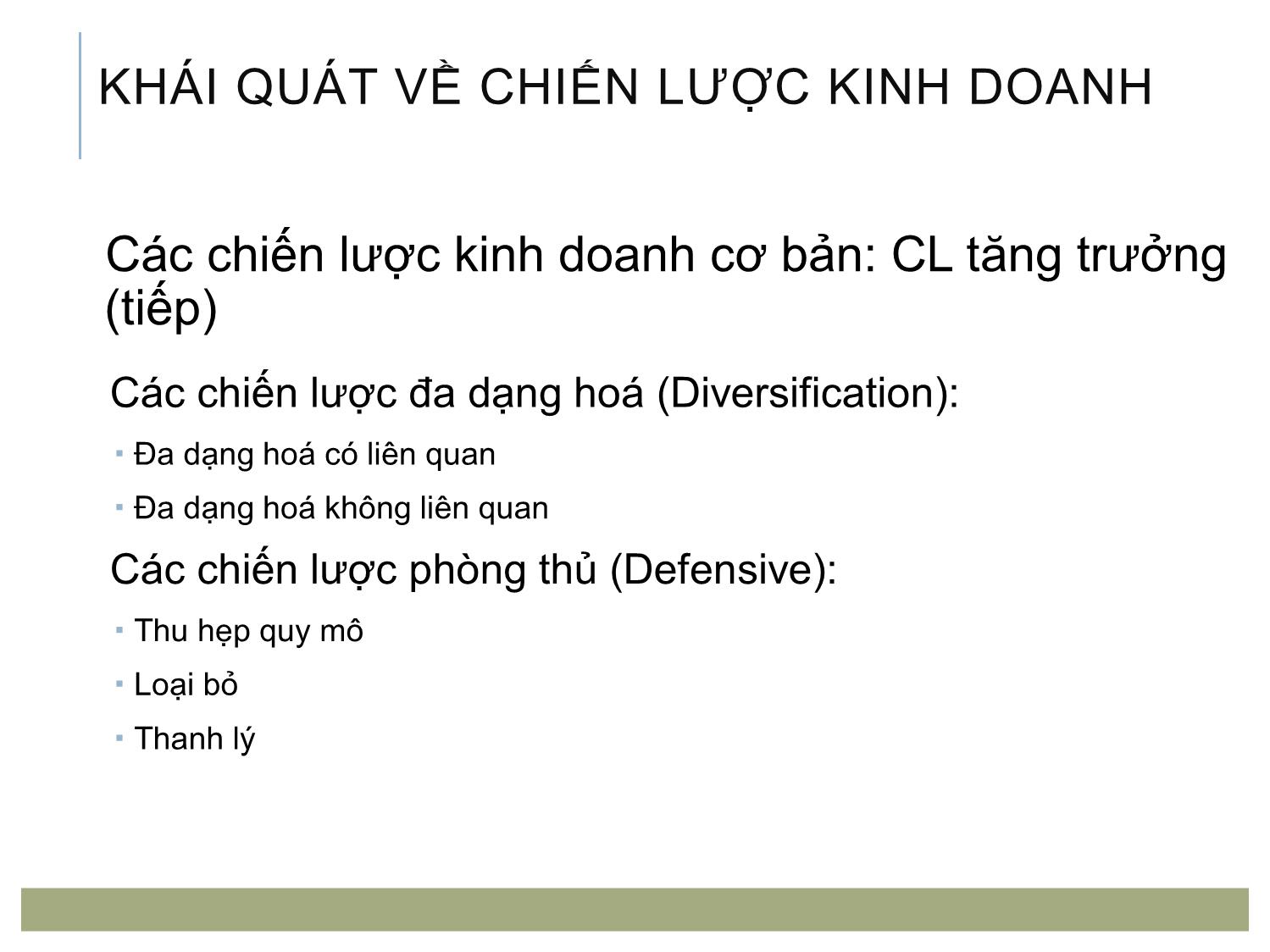 Bài giảng Quản trị bán lẻ - Chương 2: Chiến lược kinh doanh của doanh nghiệp bán lẻ trang 4