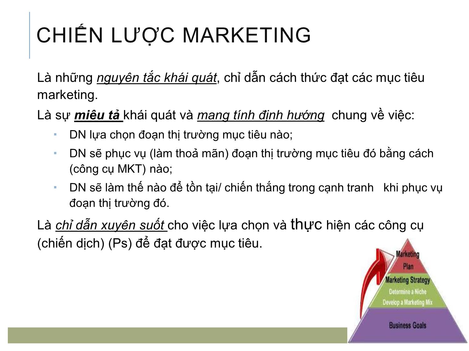 Bài giảng Quản trị bán lẻ - Chương 3: Chiến lược marketing của doanh nghiệp bán lẻ trang 3