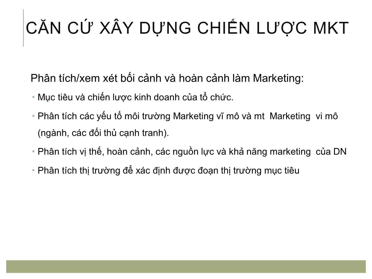 Bài giảng Quản trị bán lẻ - Chương 3: Chiến lược marketing của doanh nghiệp bán lẻ trang 6