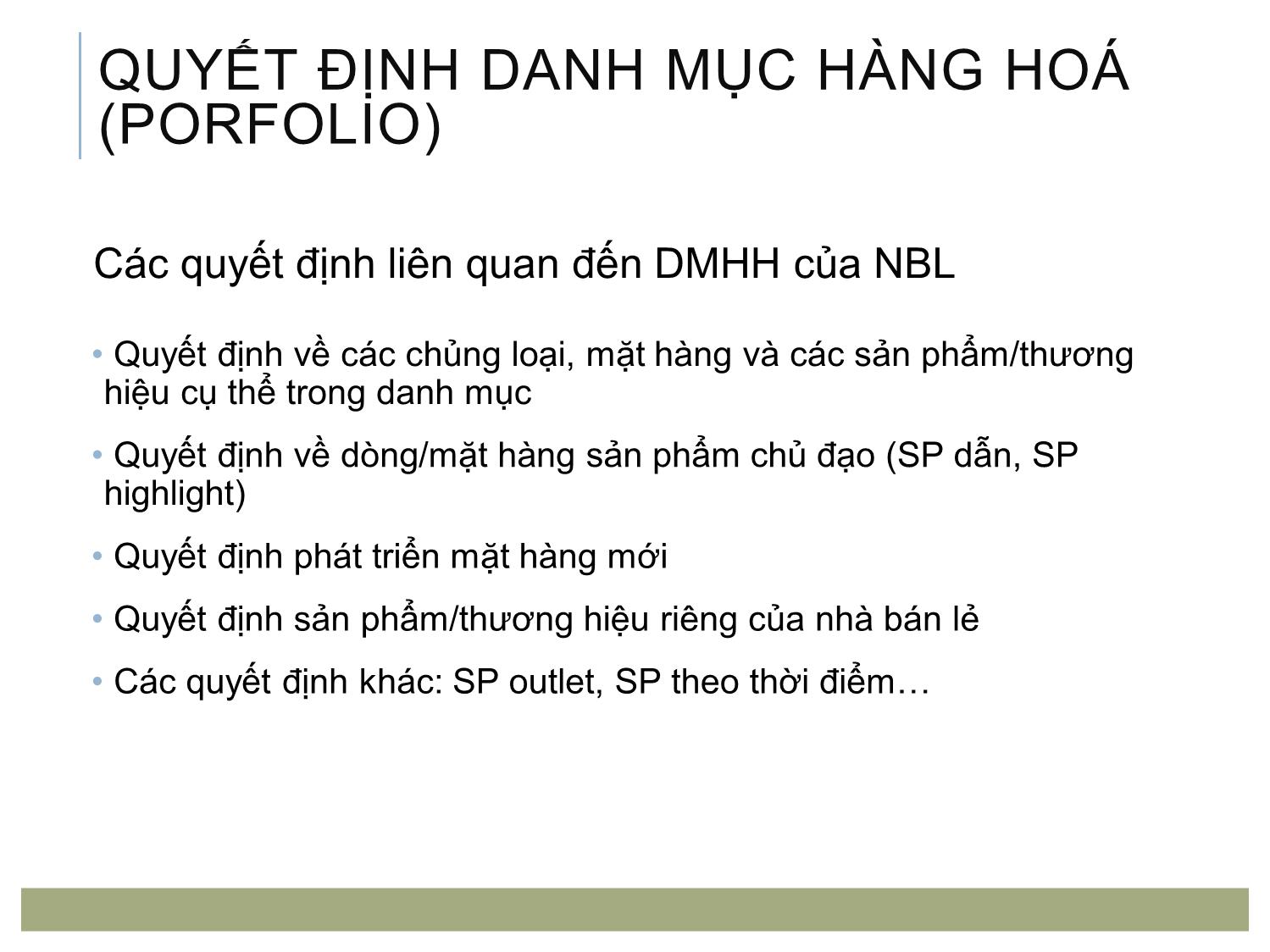 Bài giảng Quản trị bán lẻ - Chương 5: Quản trị danh mục sản phẩm và giá bán trang 4