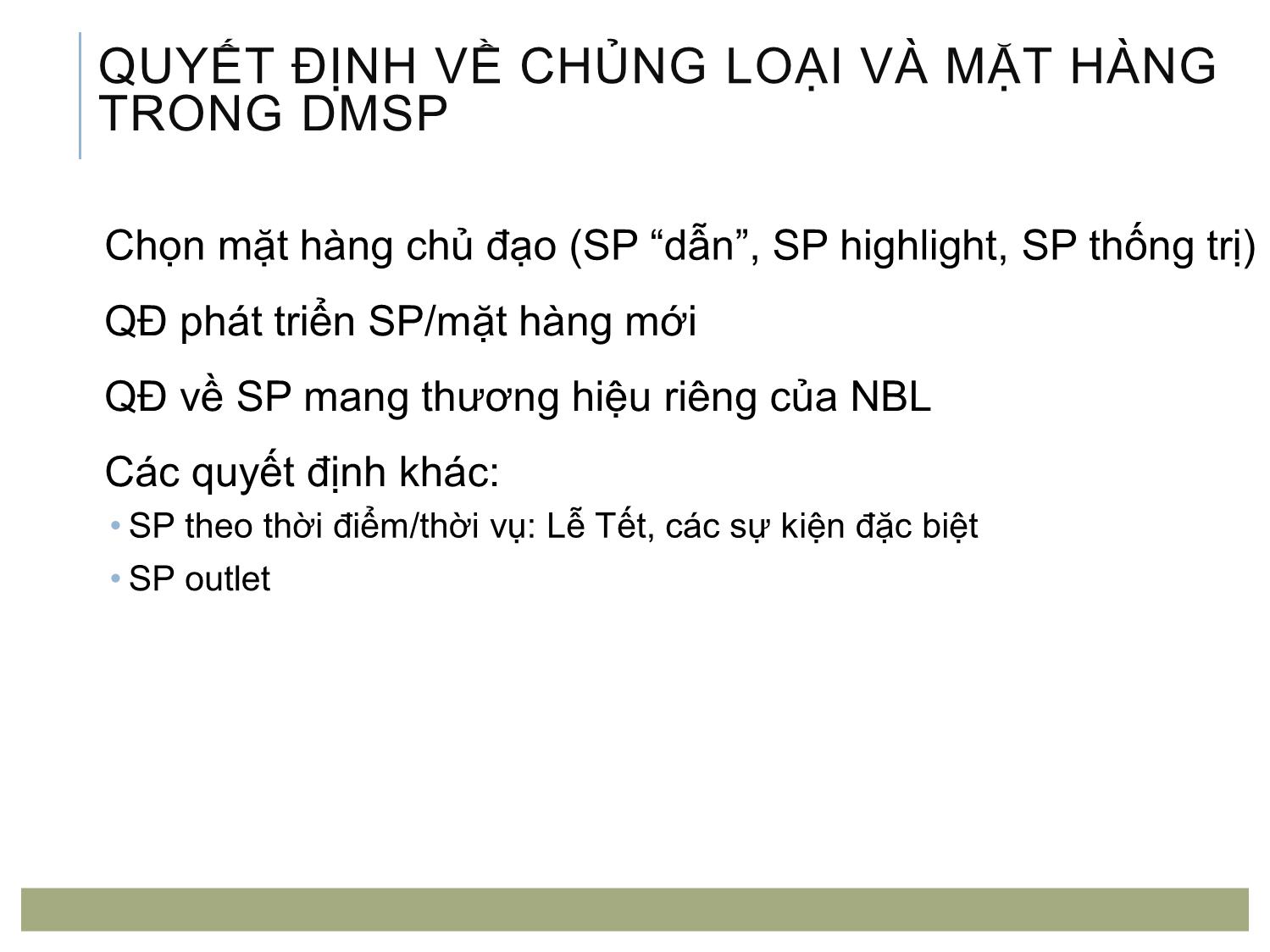 Bài giảng Quản trị bán lẻ - Chương 5: Quản trị danh mục sản phẩm và giá bán trang 9