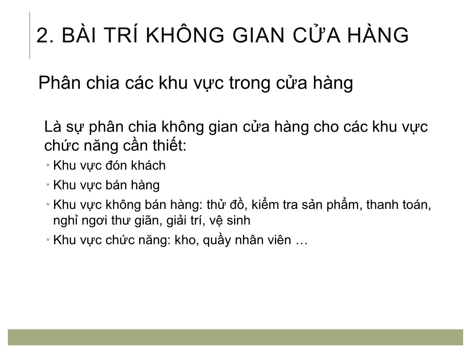 Bài giảng Quản trị bán lẻ - Chương 6: Tổ chức không gian bán hàng trang 6