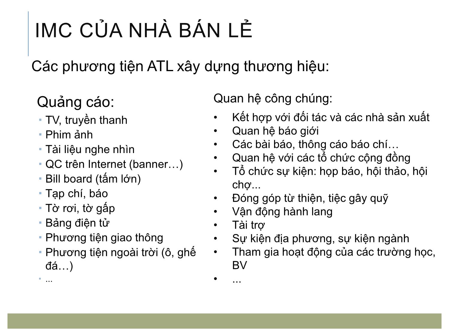 Bài giảng Quản trị bán lẻ - Chương 7: Truyền thông tích hợp của nhà bán lẻ trang 5