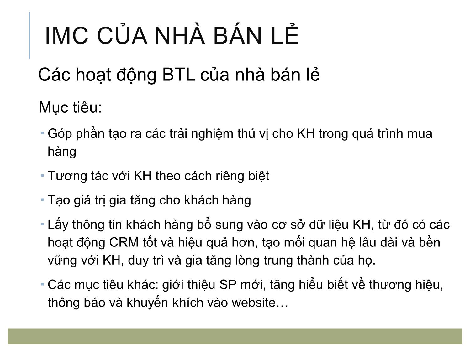 Bài giảng Quản trị bán lẻ - Chương 7: Truyền thông tích hợp của nhà bán lẻ trang 6