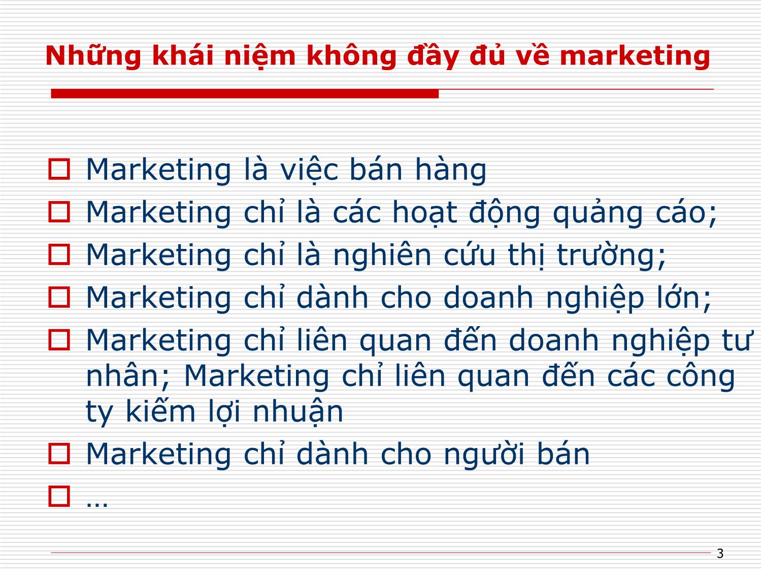 Bài giảng Chuyên đề Marketing - Trương Thị Hồng Giang trang 3