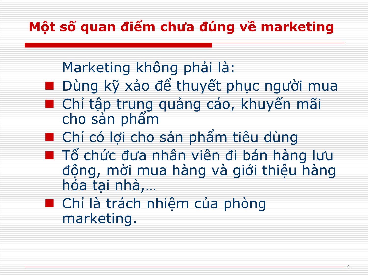 Bài giảng Chuyên đề Marketing - Trương Thị Hồng Giang trang 4