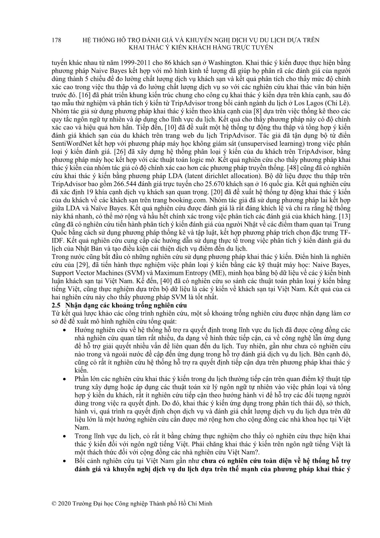 Hệ thống hỗ trợ đánh giá và khuyến nghị dịch vụ du lịch dựa trên khai thác ý kiến khách hàng trực tuyến trang 4