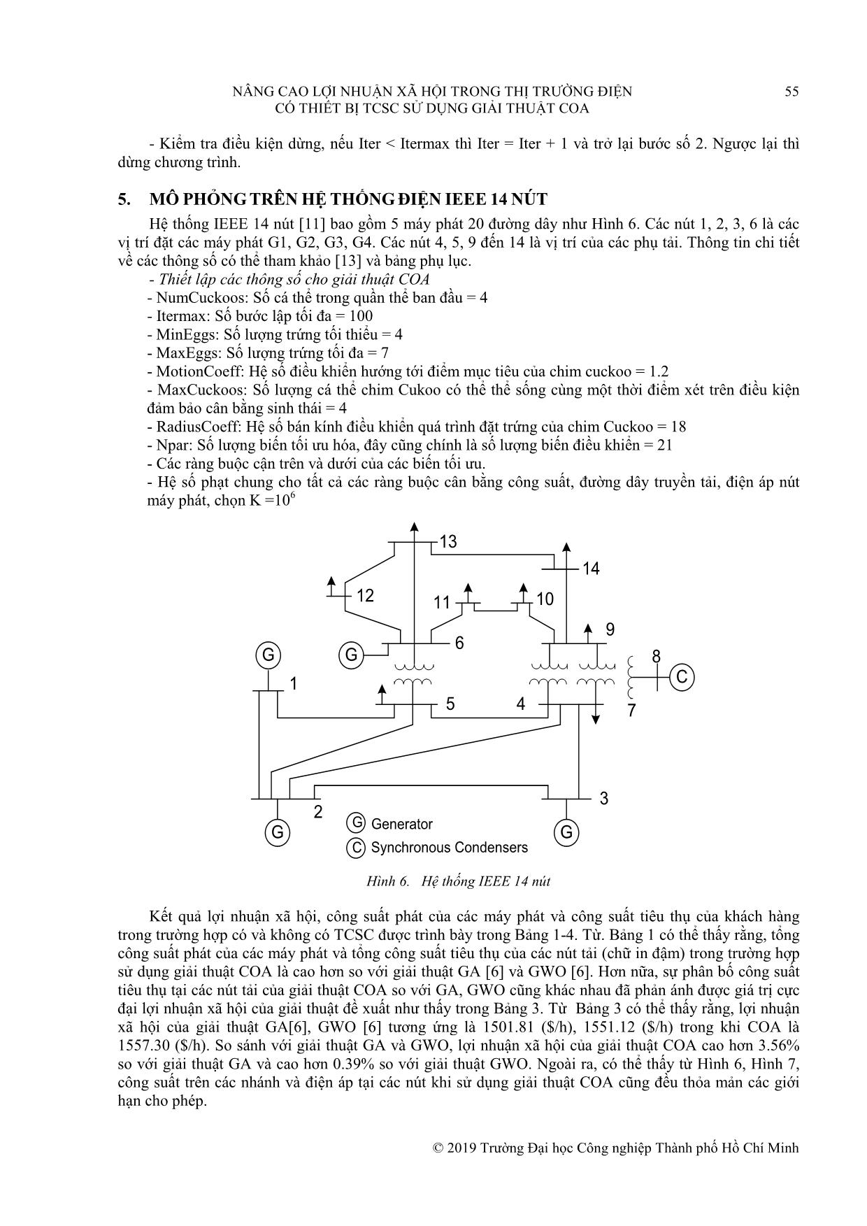 Nâng cao lợi nhuận xã hội trong thị trường điện có thiết bị TCSC sử dụng giải thuật COA trang 8
