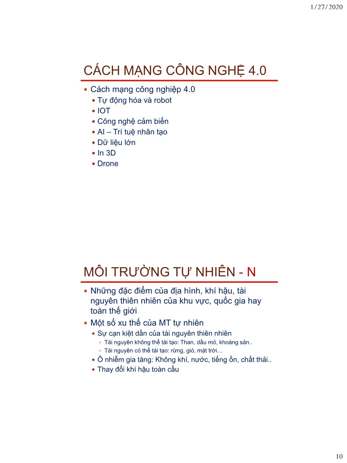 Bài giảng Nguyên lý marketing - Bài 3: Môi trường marketing - Nguyễn Thị Mai An trang 10