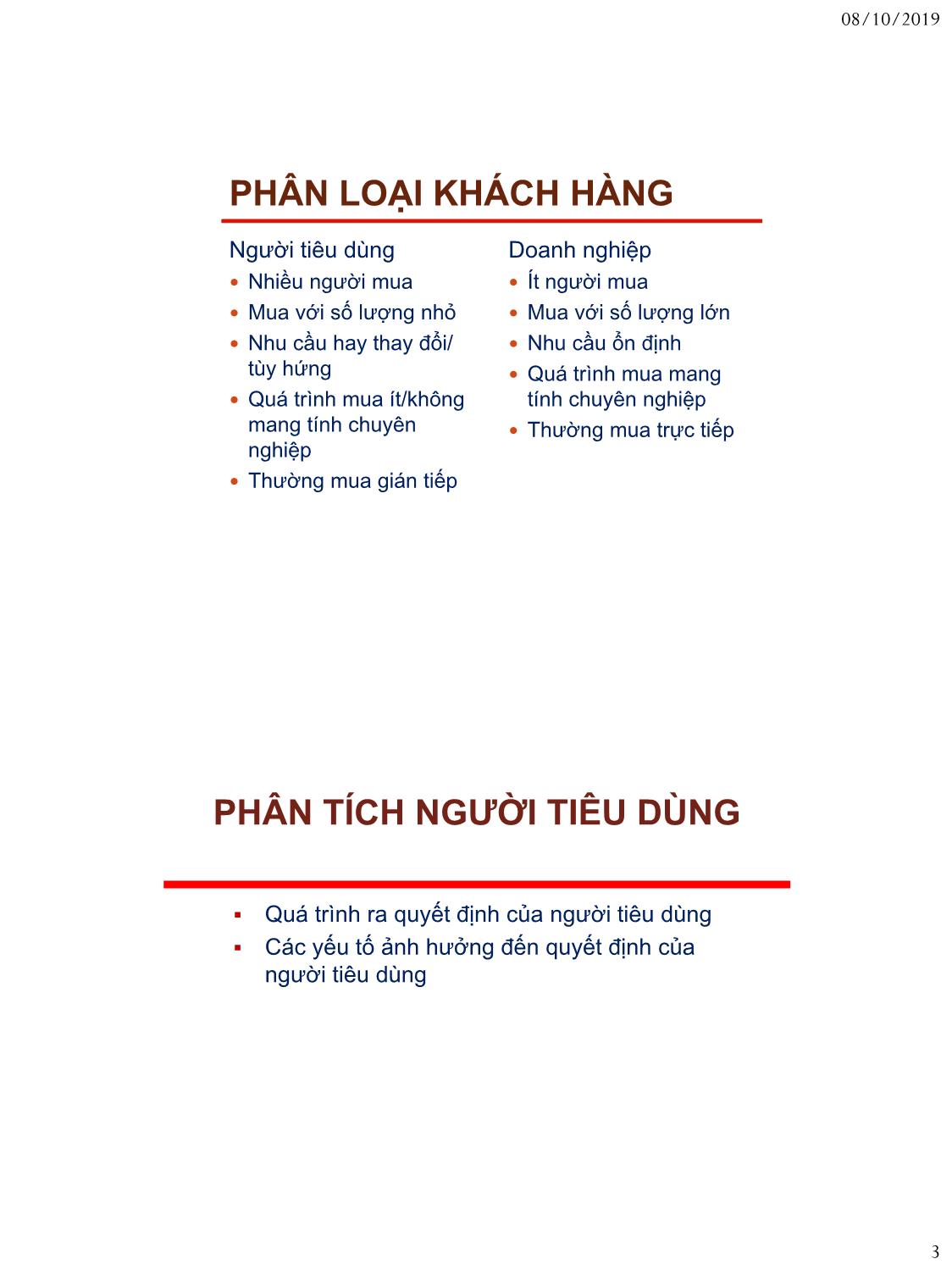 Bài giảng Nguyên lý marketing - Bài 4: Phân tích khách hàng - Nguyễn Thị Mai An trang 3