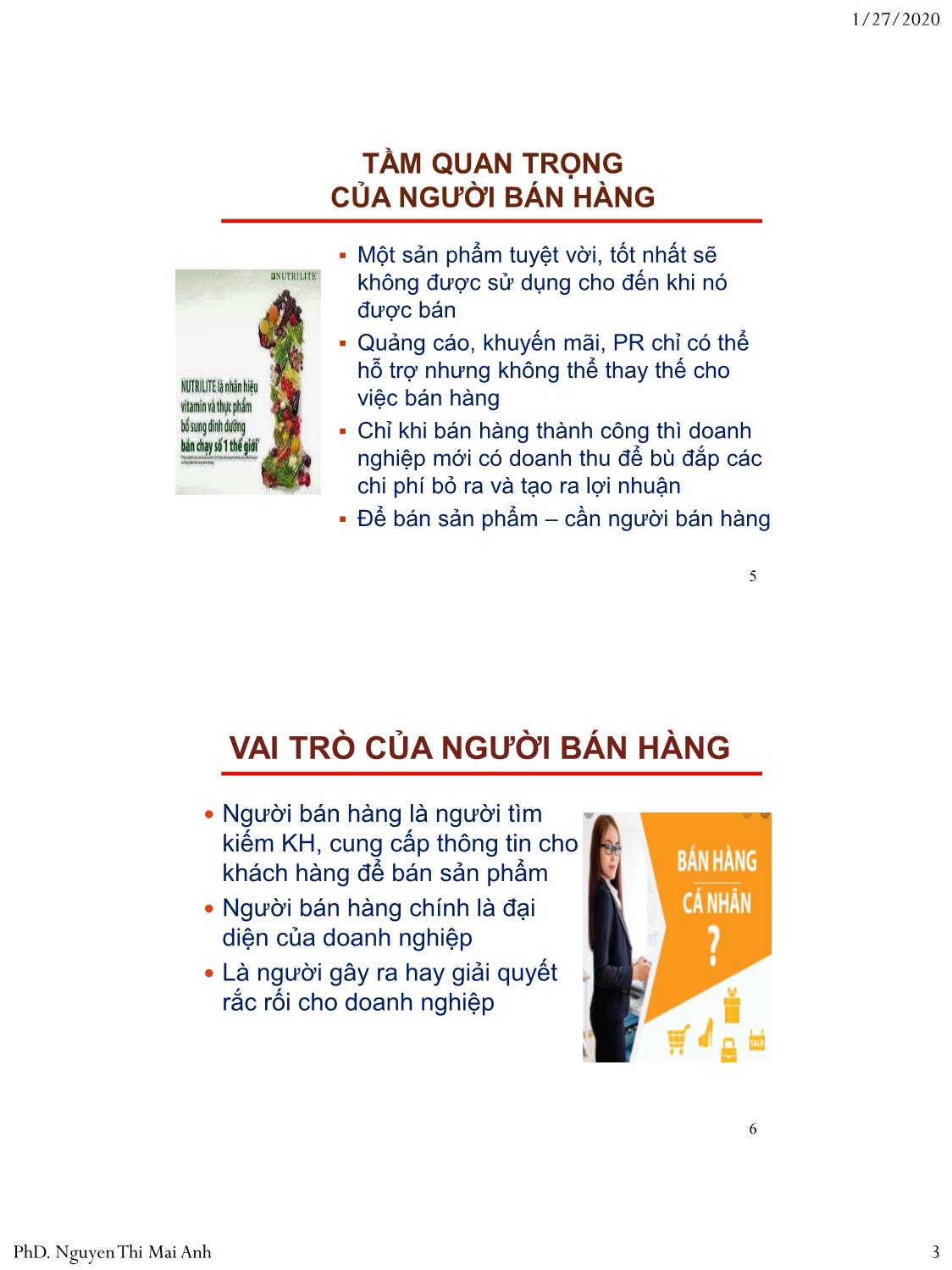 Bài giảng Nguyên lý marketing - Bài 10: Bán hàng trực tiếp - Nguyễn Thị Mai An trang 3