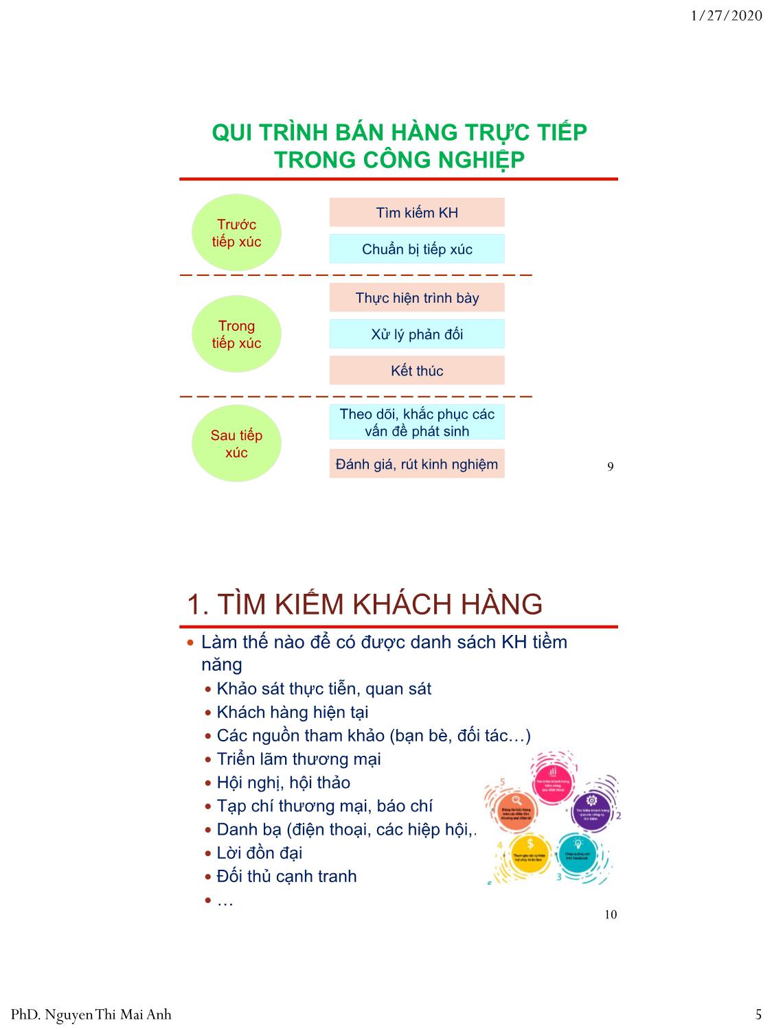 Bài giảng Nguyên lý marketing - Bài 10: Bán hàng trực tiếp - Nguyễn Thị Mai An trang 5