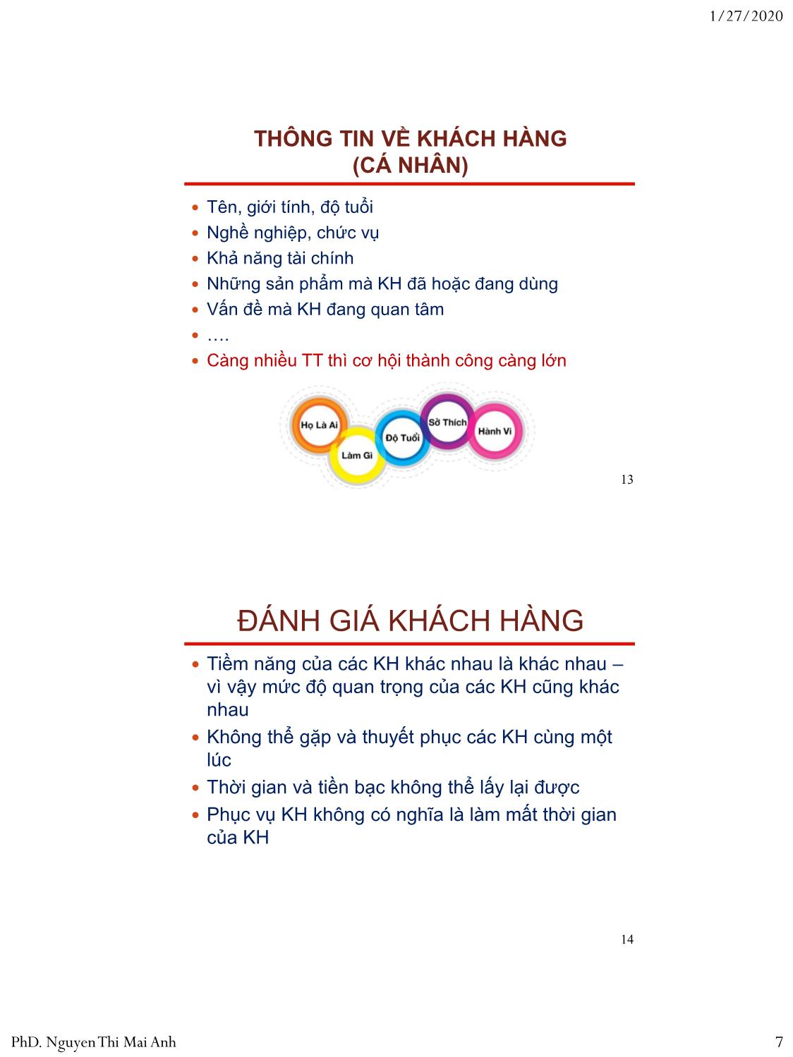 Bài giảng Nguyên lý marketing - Bài 10: Bán hàng trực tiếp - Nguyễn Thị Mai An trang 7