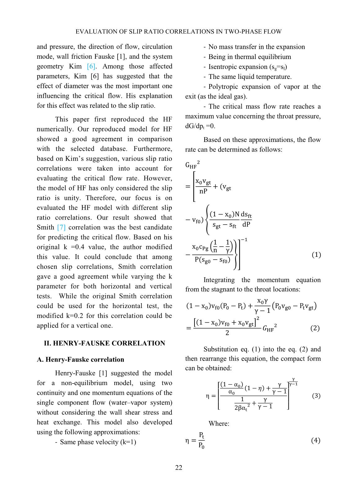 Evaluation of slip ratio correlations in two-phase flow trang 2