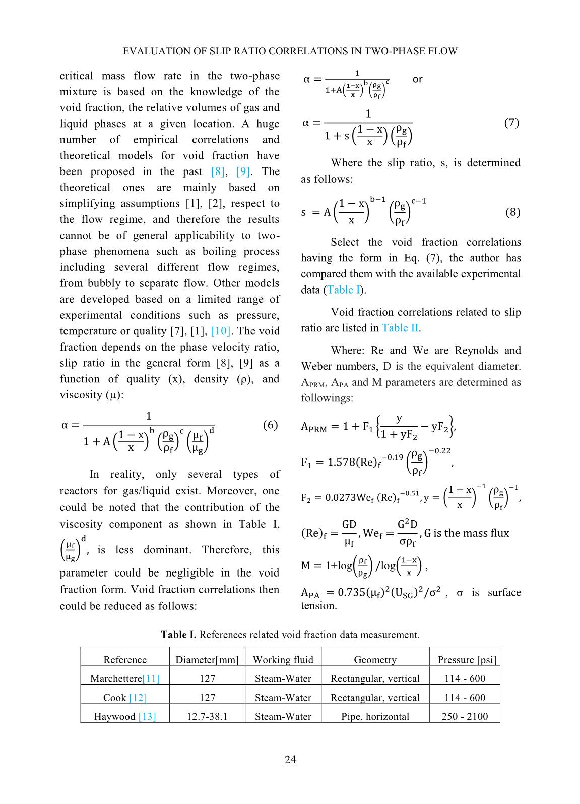 Evaluation of slip ratio correlations in two-phase flow trang 4
