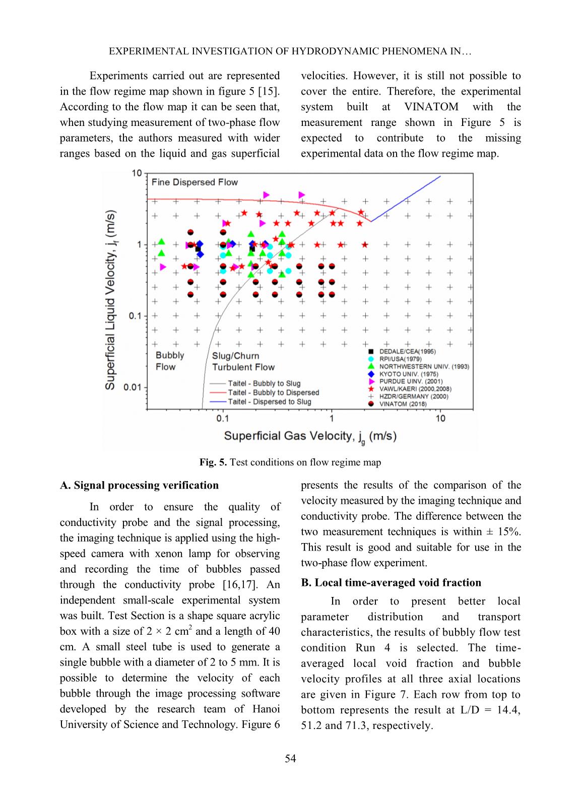 Experimental investigation of hydrodynamic phenomena in vertical-upward adiabatic two-phase Flow Conditions trang 6