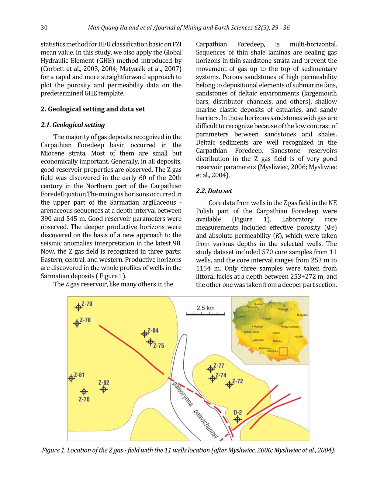 Hydraulic flow unit classification from core data: Case study of the Z gas reservoir, Poland trang 2