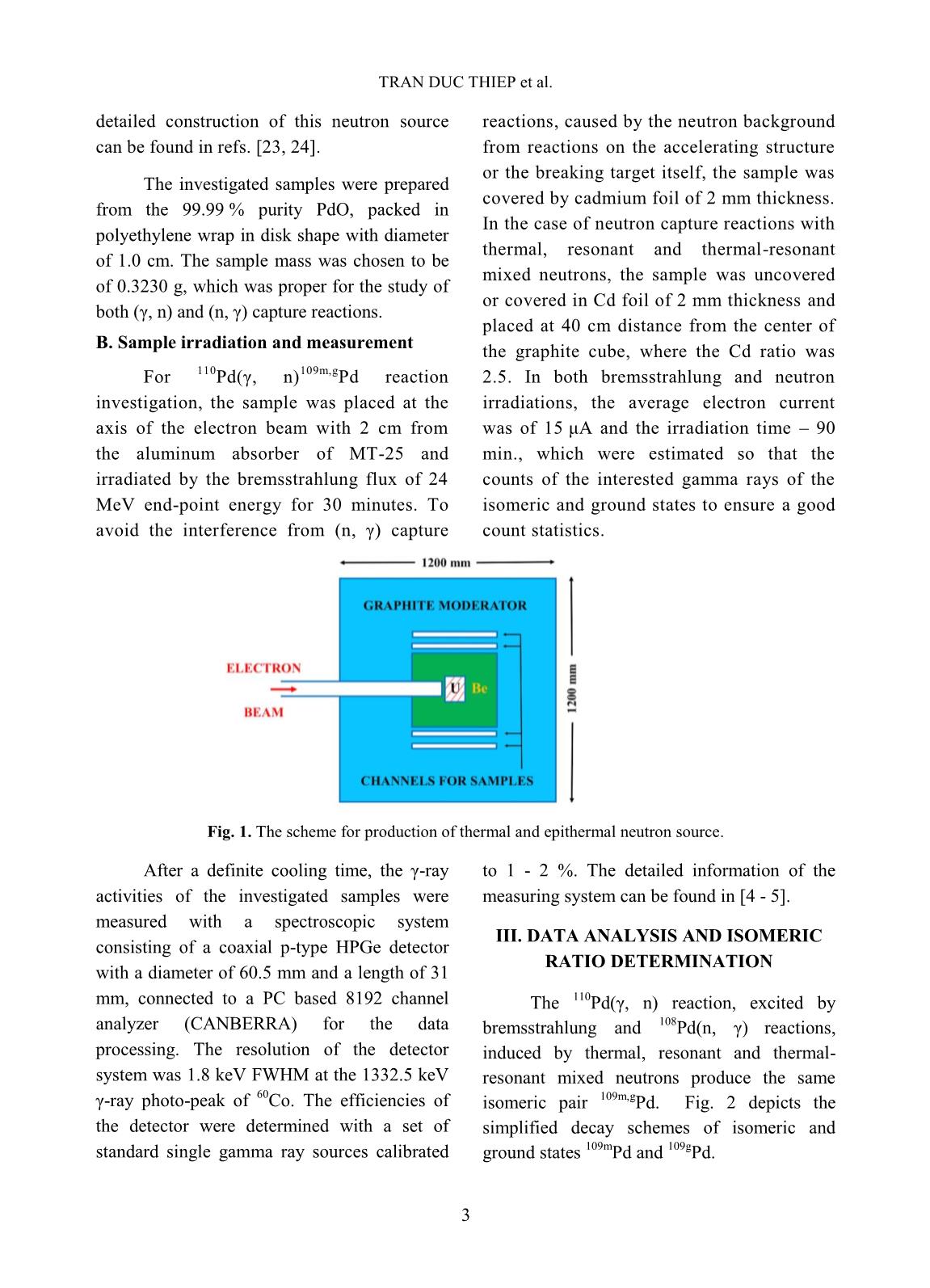 Investigation of the same isomeric pair, produced from different nuclear reactions trang 3