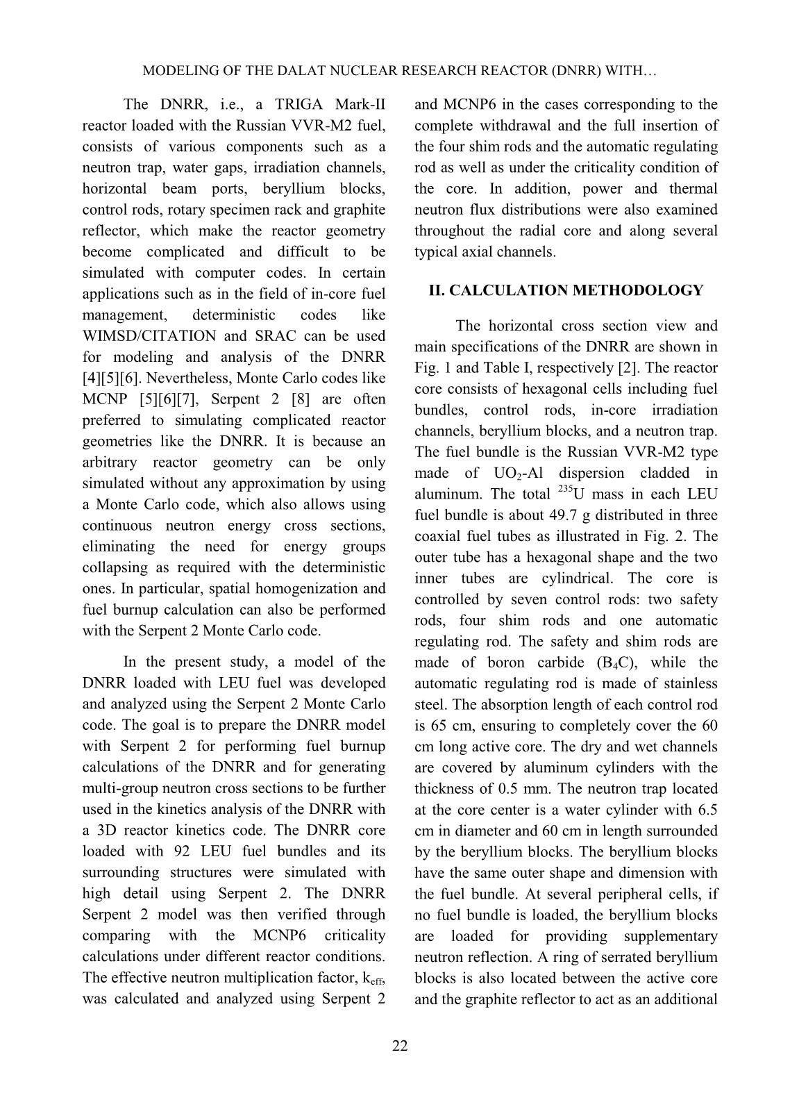 Modeling of the Dalat Nuclear Research Reactor (DNRR) with the Serpent 2 Monte Carlo code trang 2