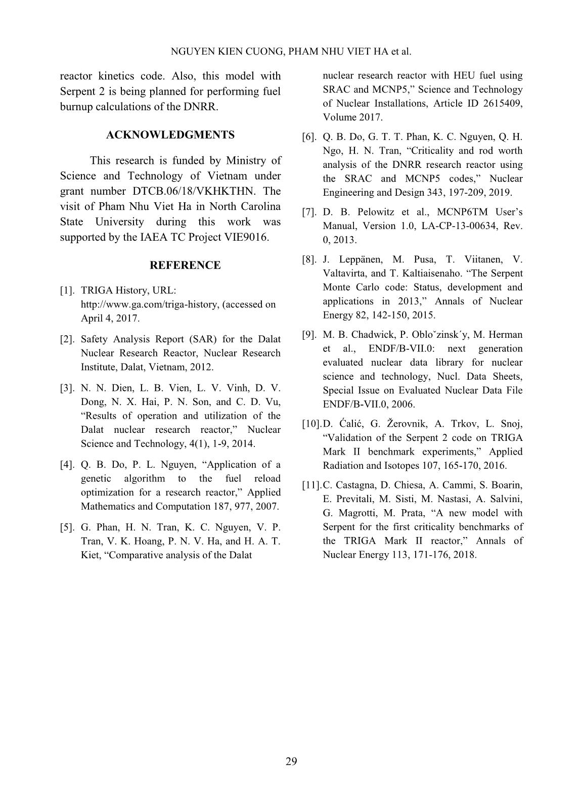 Modeling of the Dalat Nuclear Research Reactor (DNRR) with the Serpent 2 Monte Carlo code trang 9