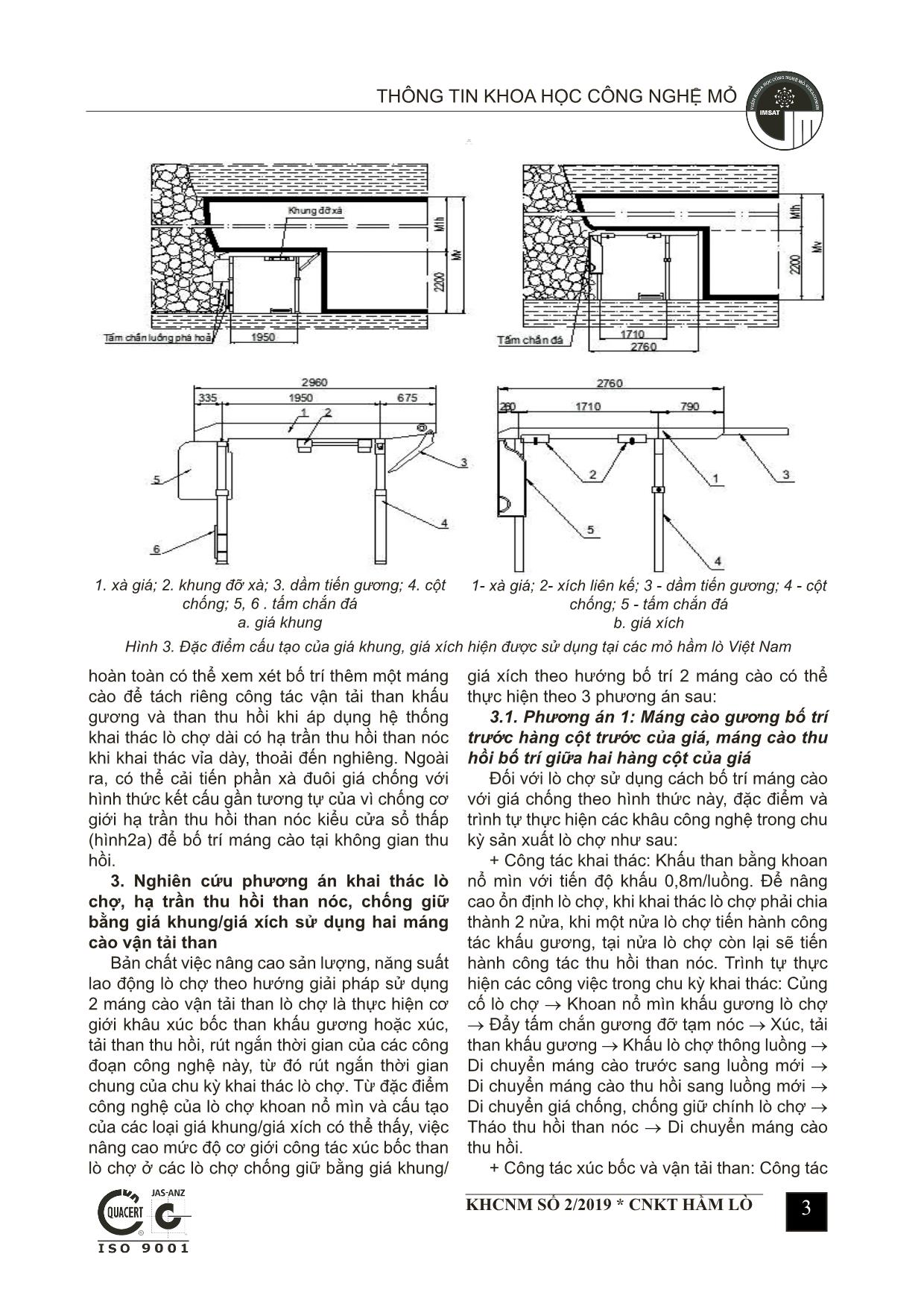 Nghiên cứu công nghệ khai thác lò chợ khấu than bằng khoan nổ mìn, hạ trần thu hồi than nóc, chống giữ bằng giá thủy lực sử dụng hai máng cào vận tải than trang 3