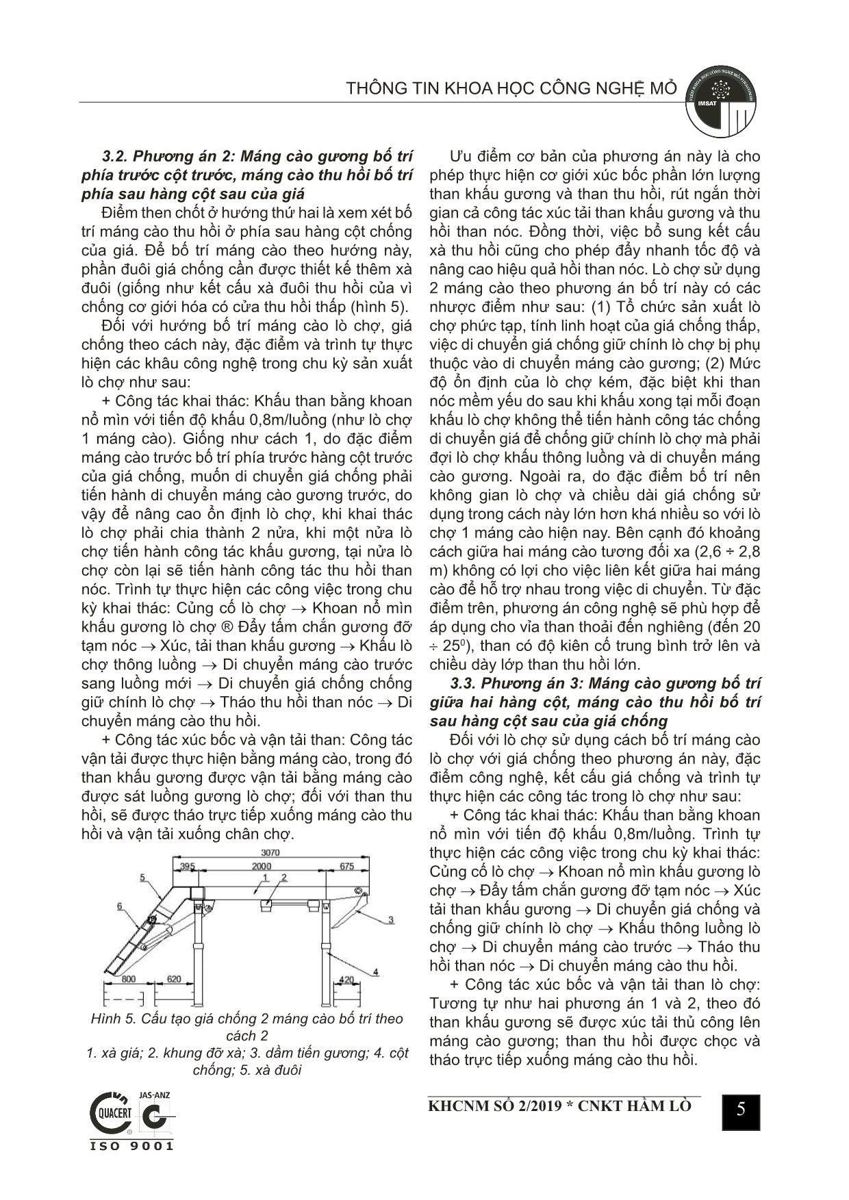 Nghiên cứu công nghệ khai thác lò chợ khấu than bằng khoan nổ mìn, hạ trần thu hồi than nóc, chống giữ bằng giá thủy lực sử dụng hai máng cào vận tải than trang 5