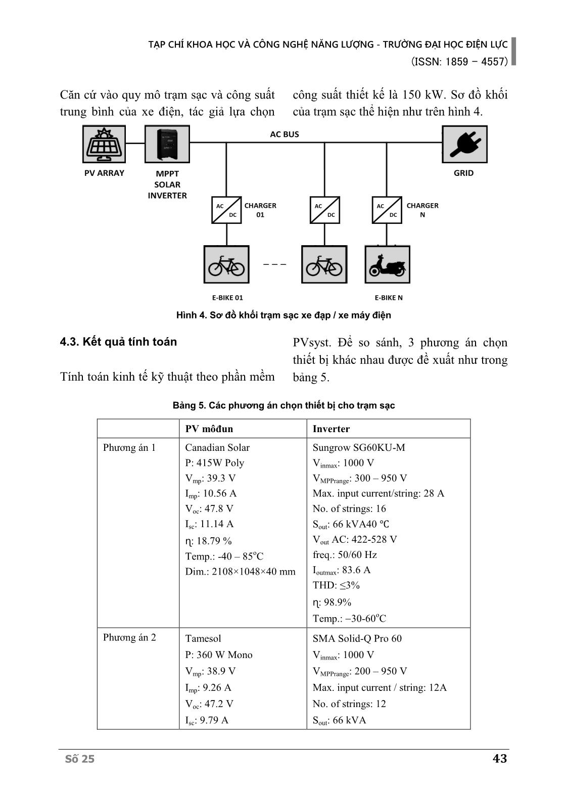Bài toán đánh giá, so sánh kinh tế - kỹ thuật các phương án trạm sạc xe đạp điện sử dụng điện mặt trời tại trường Đại học Điện lực trang 8