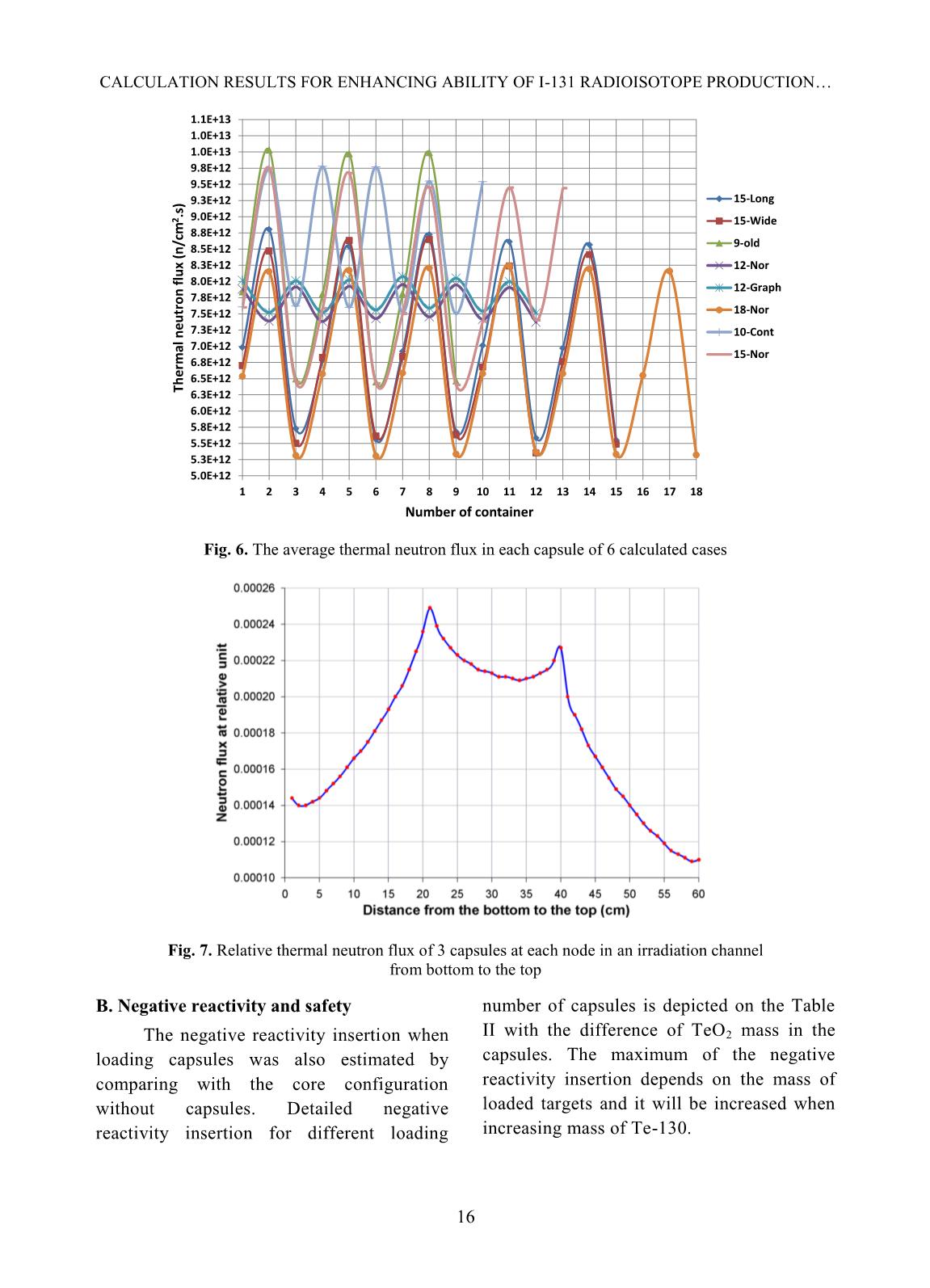 Calculation results for enhancing ability of I-131 radioisotope production using tellurium dioxide target on the dalat nuclear research reactor trang 8