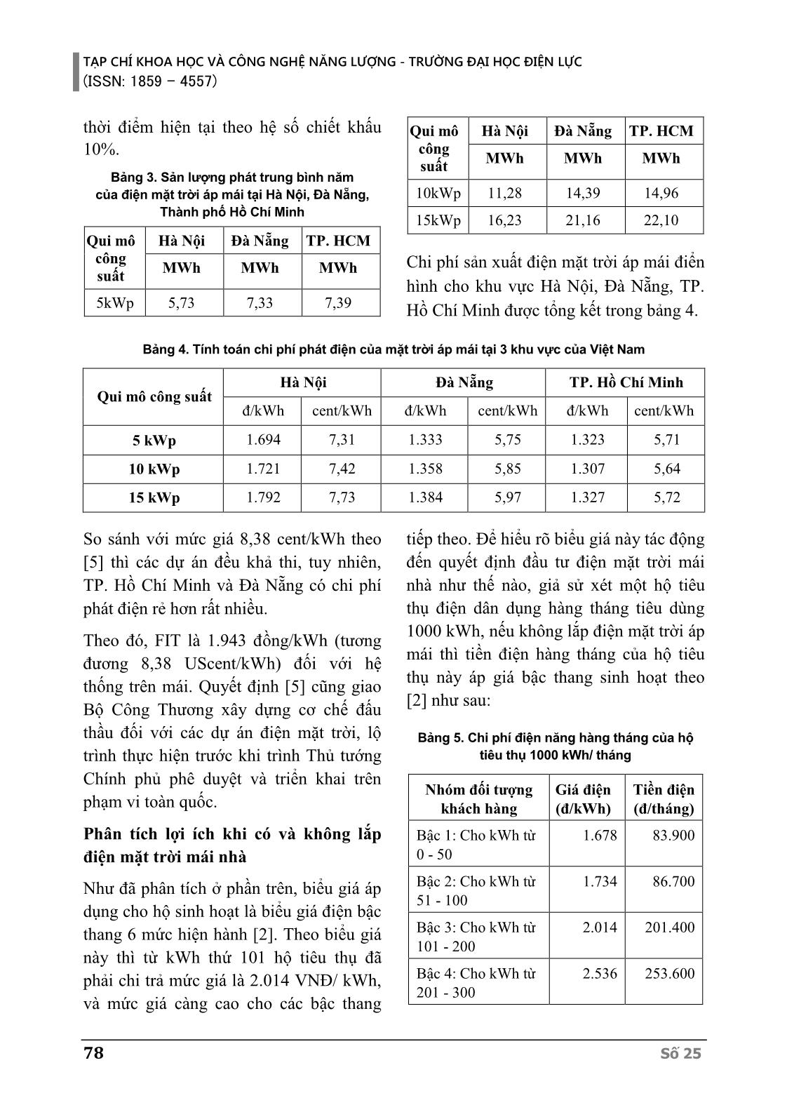 Đánh giá tác động của biểu giá bán lẻ điện tới phát triển điện mặt trời mái nhà tại Việt Nam trang 5