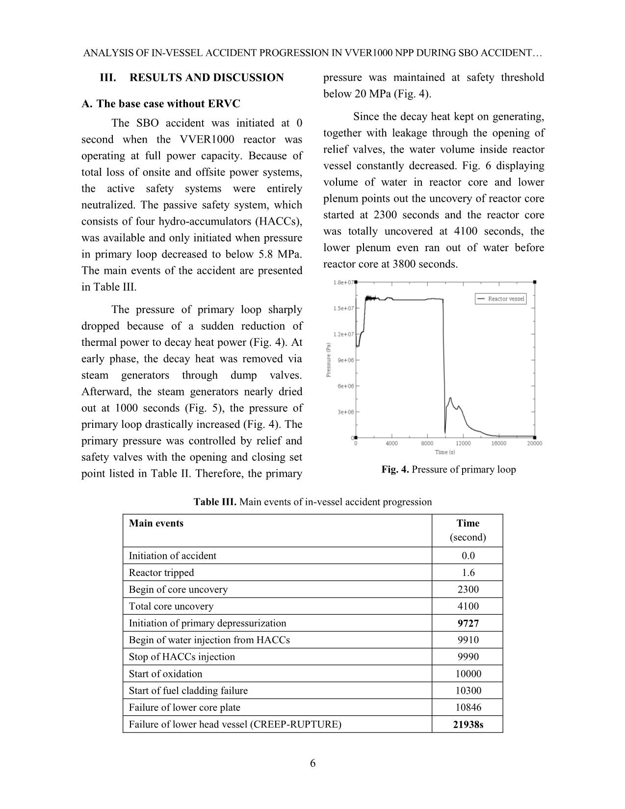 Analysis of in-vessel accident progression in VVER1000 NPP during SBO accident with external reactor vessel cooling method trang 6