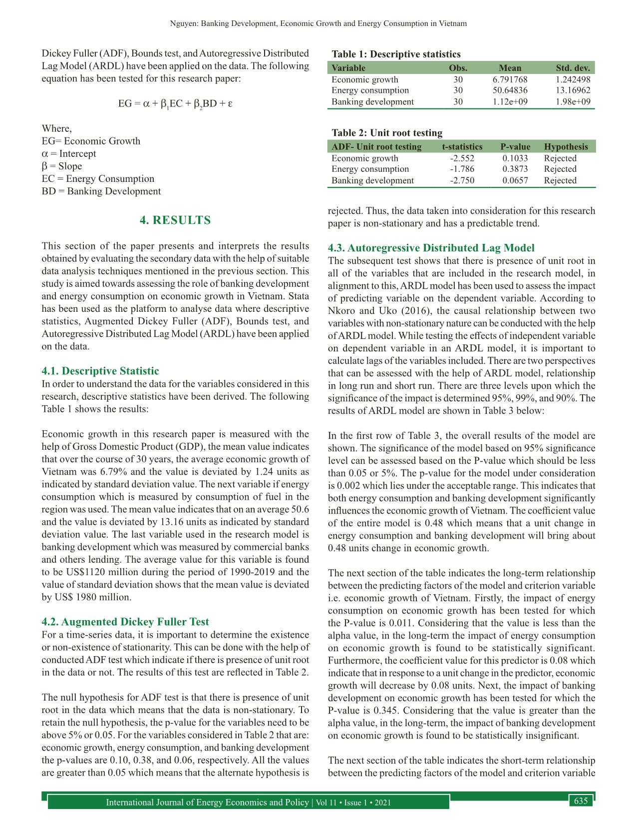 Banking development, economic growth and energy consumption in Vietnam trang 4